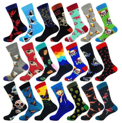 China Viable Hot Selling Cotton Men Funny Socks For Man Women Novelty Color Crew Casual Dressing Socks for sale