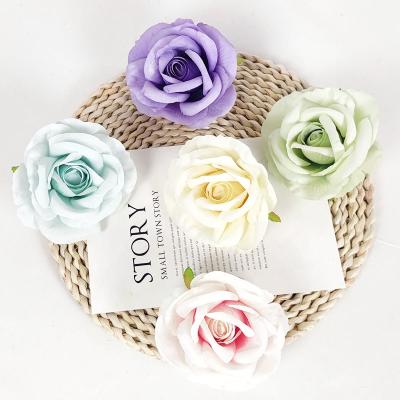 China YIWAN China Factory Supply Wholesale 11cm Phoenix Rose Head Artificial Silk Flower Heads Real Touch For Wedding Decoration for sale