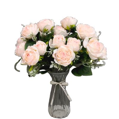 China Wholesale Silk Rose Home Decorations Artificial Flowers Fake Rose main fabric YIWAN roses Dutch touch new real to wedding bouquet for sale