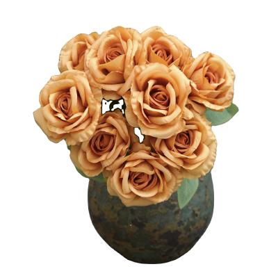 China Hot YIWAN Phoenix Fabric Rose Silk Flowers For Wedding Peony Centerpiece Artificial Flowers Different Types for sale