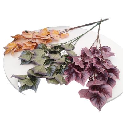 China High Quality Artificial Bodhi Leaf Artificial Plants Leaves Indoor Green Succulents Decoration Fake Plant Leaves Bodhi Leaf for sale