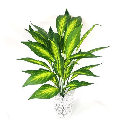 China YIWAN Hot Sale 26 Leaf Saplings Artificial Leaves Plants Monstera Plastic Plants For Wedding Home Decor Decorative A Bunch Of Elm Leaves for sale