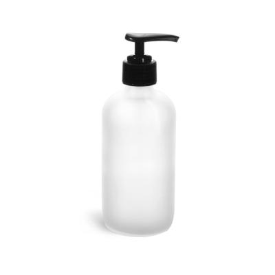 China Luxury Empty Personal Care Foam Soap Dispenser Frosted Glass Lotion Bottle 250ml 500ml With Pump for sale