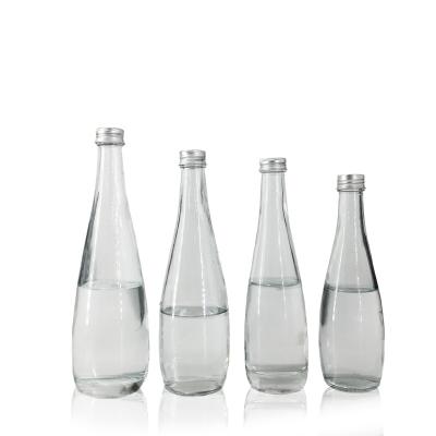 China Custom Kitchen Storage 330 New Design 500ml Water Bottle Glass For Mineral Water With Thin Bottom for sale