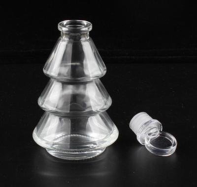 China Wholesale Personal Care Christmas Tree Shape Aromatherapy Bottle Glass Reed Diffuser Bottle for sale