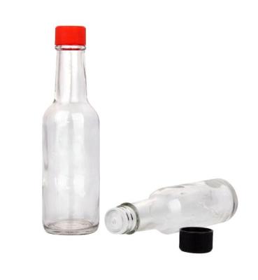 China Food Daze Bottles 150ml 5oz Glass Chili Sauce Or Tomato With Plastic Lid for sale