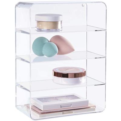 China 2022 Modern Simplicity New Arrival Makeup Clear Plastic Organizer Acrylic Craft Display| 4-Compartments for sale