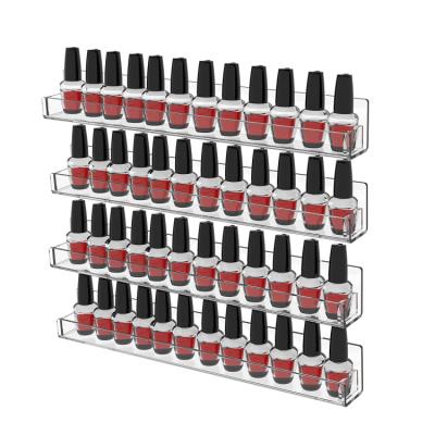 China Makeup store; Home clear acrylic set for nail polish rack shelf for makeup rack cosmetic box TCD-NP-5 for sale