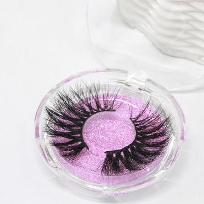 China Viable Hot Sale Products Wholesale Diamond Circle False Eyelash Packaging Box Round Acrylic Wick Case Holder for sale