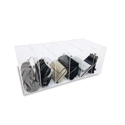 China Modern Hot Sales Custom Acrylic Riser Show Plexi Bag Display TAB2 Bags Display Acrylic for sale