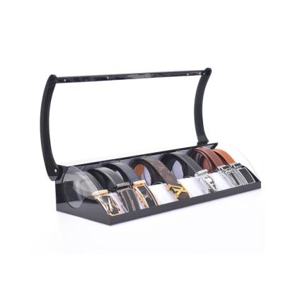 China Modern Clear Acrylic Belt Display Box Holder For Clothing Store Display Rack for sale