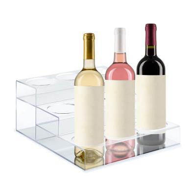 China TFW1 Modern Acrylic Wine Display Riser For Wine Organizer Kitchen Pantry Fridge Storage Soda Syrup And Beer for sale