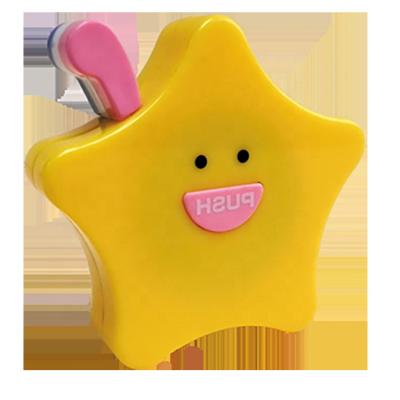 China Promotional Star Shaped Retractable Fiber Glass Cloth PVC Cloth PVC Tape Measure Measuring Tape Key Chain Tape Measure With Key Chain for sale