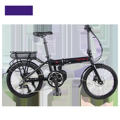 China Banyan steel high quality brand electric bicycle with Mid-drive motor 9 speed 20 inch mini folding ebike dismountable electric bicycle for sale