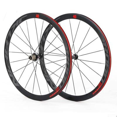 China Road Bicycles Gravel Racing Bike Parts 700C Fat Bike Parts 700C Carbon Fiber Hub Wheelset Spokes 40mm Rims For OEM Bikes Production for sale