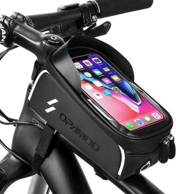 China Urban Bicycle Cycling Parts Phone Case Phone Mount Bag Waterproof Top Tube Front Frame Bag Bicycle Phone Bag Yes for sale