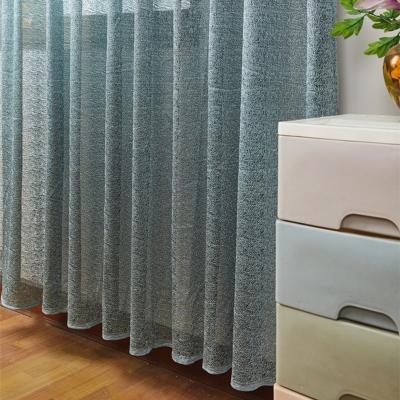 China Breathable Translucent Plain Textile Frosted Living Room Window Sheer Voile Tulle Polyester Mesh Fabric Curtain for sale