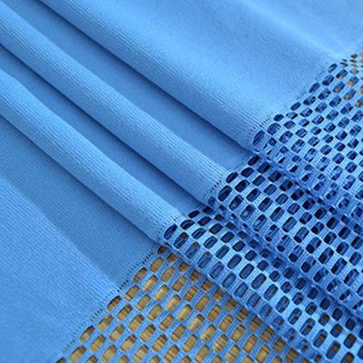 China Blue Flame Retardant Soundproof Thick Mesh Hospital Partition Divider Blackout Blackout Curtain Medical Cloth for sale