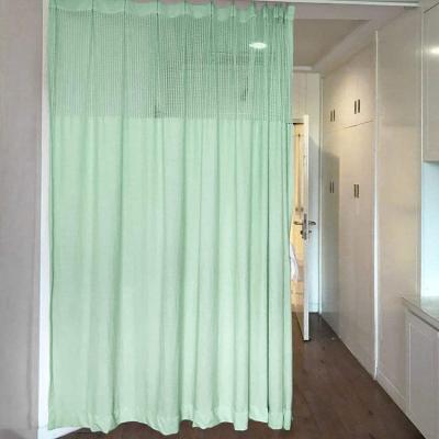 China Disposable Medical Privacy Fire Resistant Hospital Mesh Compartment Blackout Factory Partition Divider Curtain for sale