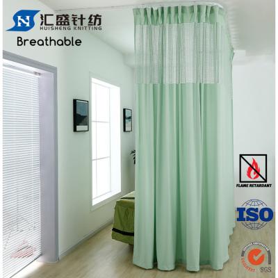 China Fire Resistant Blackout Compartment Ceiling Medical Room Privacy Mesh Emergency Room Curtain For Hospital Grade Compartment Curtain for sale