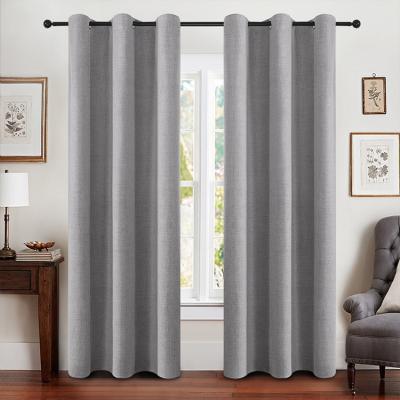 China Blackout Luxury Design Printed Simple Water Blackout Window Living Room Polyester Curtain Custom Design for sale