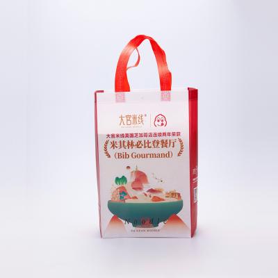 China Printed Eco-Friendly Reusable Food Containers Disposable Tote Fabric Storage Bags Nonwoven for sale