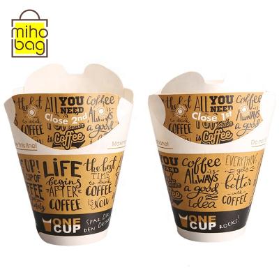 China Disposable French Fries Card Fast Food Chains Supplier Disposable White Paper Cup Container For Take Out Food for sale