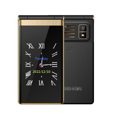 China Dual SIM MTK Dual Display Flip Phone Mp4 High Speed Yeemi M1 2G Smart Phone for sale