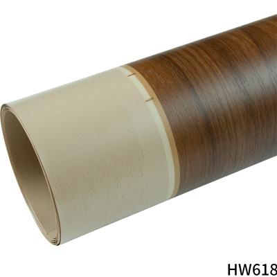 China Houtgraan vinyl PVC-plaatlaminaatbedekking voor meubelkasten Te koop