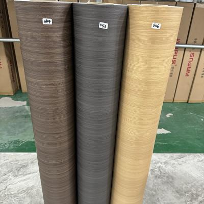 China Wood Grain PVC Film 50m/roll 1.22m Width Self Adhesive PVC Film For Processing Type Commercial Renovation zu verkaufen