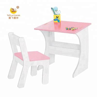 China Wooden MDF Board Kids Bedroom School Desk Chair Set With Blackboard for sale