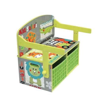 China PANEL Toffee & Friends 3 in 1 Kids Toy Box Wooden Convertible Bench Table Chair for sale