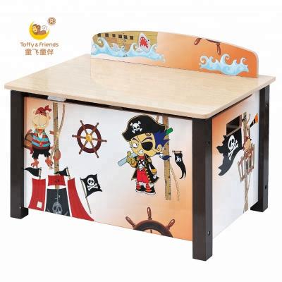 China PANEL Toffee & Toffee Friends & Friends Pirate Kids Wooden Toy Storage Box Playroom Nursery Furniture for sale