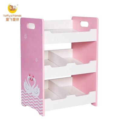 China Sustainable Wooden Friends Children's Toffee and Toy Book Storage Shelf in Sailing Design for sale