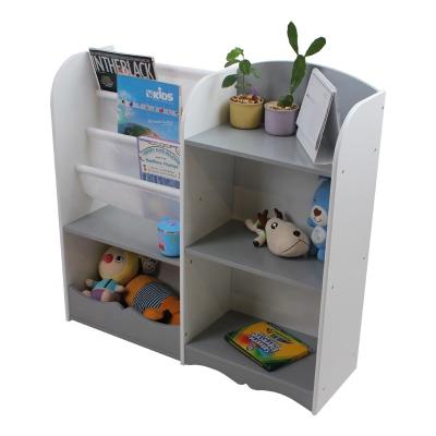 China Functional Caramel and Friends Kids Book and Toy Organizer Bookcase With Open Shelves Standing Shelf for sale