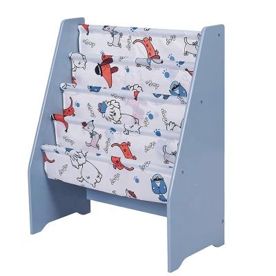 China Caramel Modern Kids and Friends Wooden Shelf with Puppy Print Fabric for sale