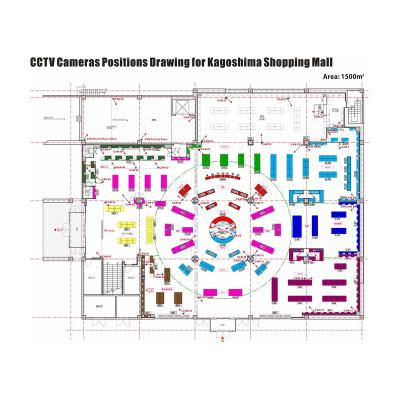 China Waterproof / Kagoshima Waterproof Shopping Mall (Area: 1500Sq. M. CCTV) sets drawing in March 2018. for sale