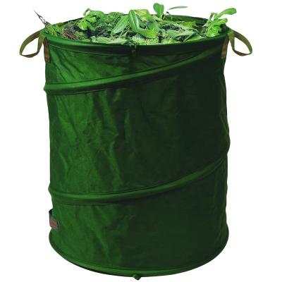 China 3.7mm POP Wire Spring Polyester Oxford Garden Tidy UP Bag Bucket Wire Spring Support Inside To Collect Grass And Leaves 115 Liters 1pc for sale