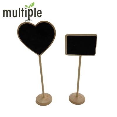 China Wooden Chalk Heart Shape Rectangle Blackboard Plant Marker For Labeling Flowers Single Pack for sale