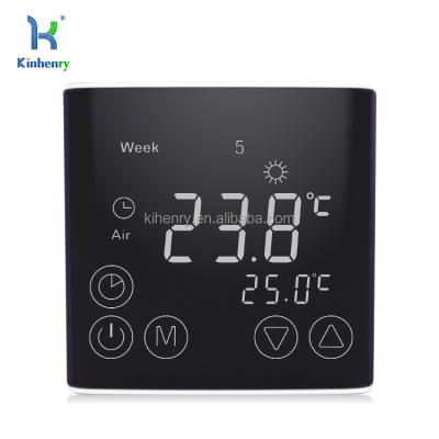 China Large LCD Weekly Display Touch Screen Room Programming Heating Thermostat HT17 HT17H3 for sale