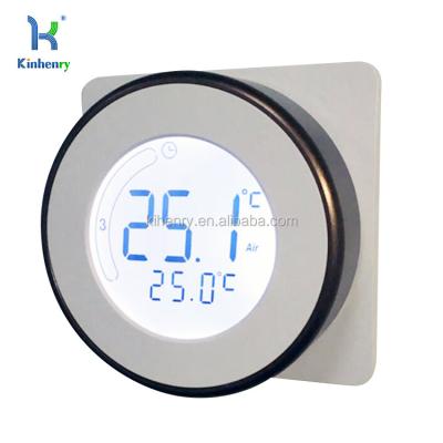 China Household Appearance Round Touch Screen Floor Heating Weekly Programming Thermostat C18 for sale