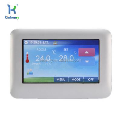 China Color Display Fireproof Plastic Touch Screen ABS HT10 Weekly Programmable Room Heating Thermostat for sale