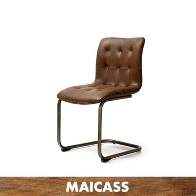 China Dining Chair Vintage Leather Or Industrial PU Dining Chair for sale