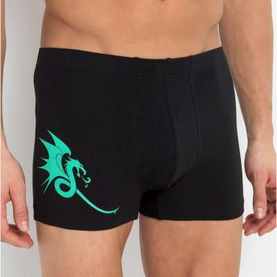 China Antibacterial Dragon Printing , Mens Boxer Shorts 3 In 1 Pack for sale