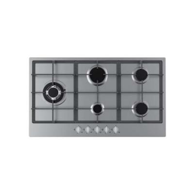 China 5 burner black Stainless steel gas hob gas cook top built in hob for sale