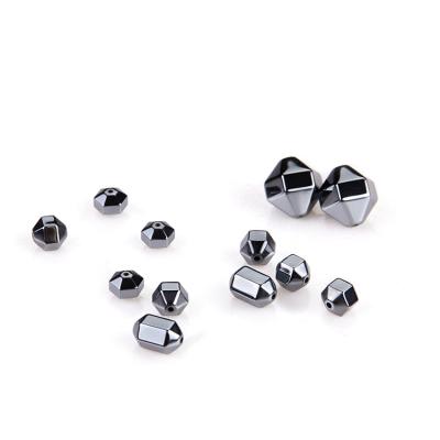 China Geometry Hematite Bead 18 Sided Cylindrical Beads Can Be Customized Size And Shape for sale