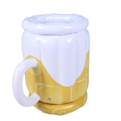 China Durable PVC Inflatable Inflatable Beer Mug Beer Cooler For BBQ BBQ Diameter 32 x 44cm H for sale