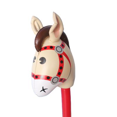 China fun party decor kids play inflatable riding horse head stick 100 x 26 cm for sale