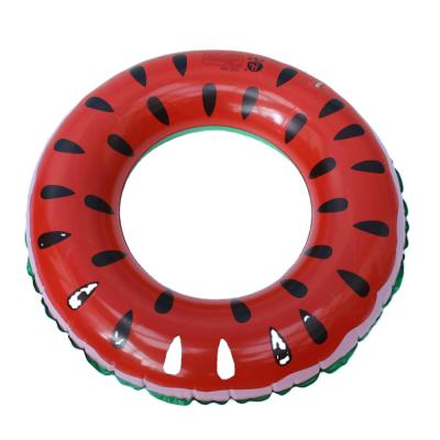 China PVC Tube Inflatable Ring Watermelon Swim Ring Water Float Ring For Kids 73cm Outer x Inner 36cm for sale