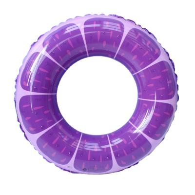 China Amazon Hot Sale Inflatable Circle Swimming Ring Grape Fruit Design PVC Kids Inflatable Swimming Ring 73cm Outer x Inner 36cm for sale